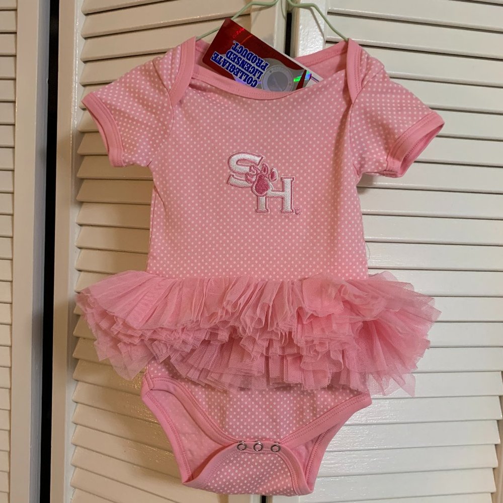 PINK ONESY W/ TUTU RUFFLES NWT  TWO FEET AHEAD